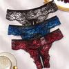Lace See Through Panty Lingerie Sexy Women Hollow Out Erotic Transparent Crotchless Mini Culotte Underwear Exotic Clothing