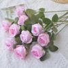 5 шт. Искусственные цветы Шелковая роза Длинная ветка Букет для свадьбы Домашнее украшение Искусственные растения DIY Материалы для венка Аксессуары