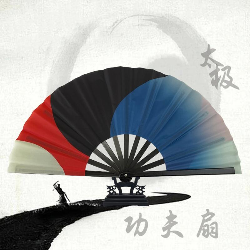 Двусторонний веер для боевых искусств Кунг-фу, 10 дюймов, с пластиковой рамой, веер для практики martial creativity, для выступлений и тренировок