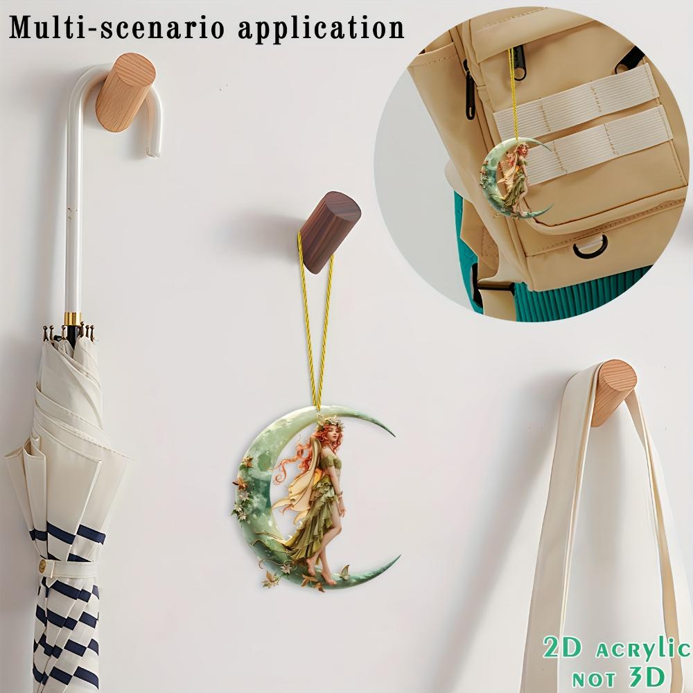 Moon Palace Fairy 2D Flat Acrylic Decorative Pendant Pendant, for Bags/keychains/home/car Decoration Accessories Ramadan Christmas Decoration Gift