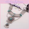 Simulation Ethnic Style Gemstone Decoration Women Necklace And Earring Set
