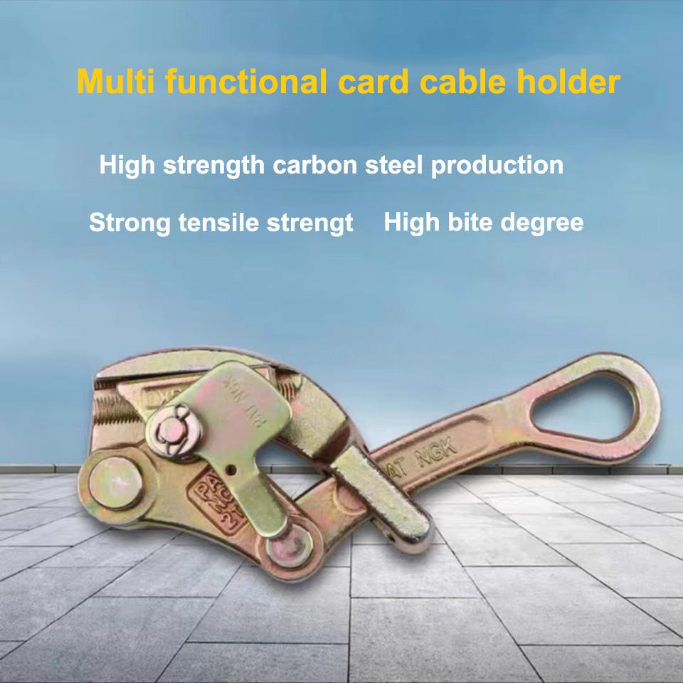 Electrician Wire Puller Tensioner Wire Rope Jammer Tool 0.5T 1T 2T 3T Metal Wire Rope Clip Double Hook Wire Tightener Power