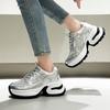 Fashion Casual Thick Sole Mesh Breathable Height Increasing Tenis Shoes Lace Up Sneakers Women Casual Thick Sole Sneakers 35-40