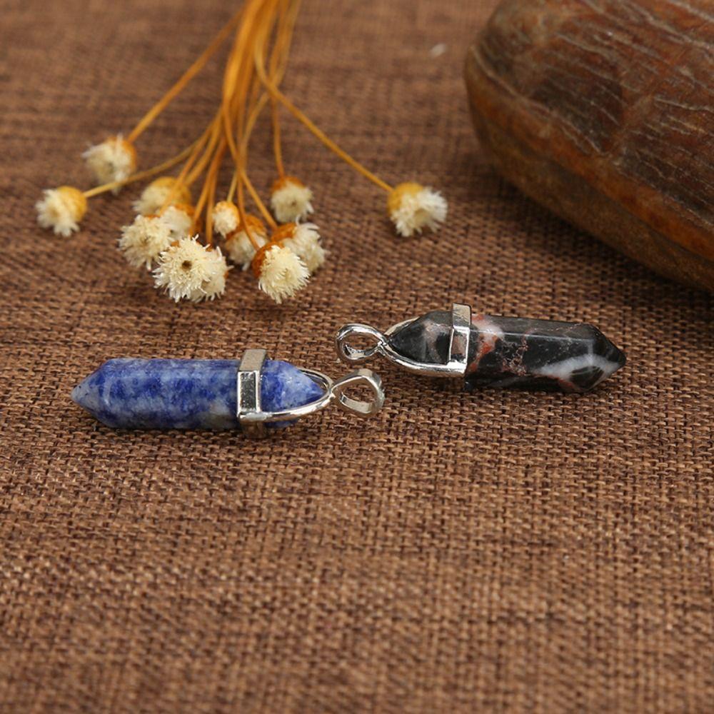 Аксессуары для ожерелий Подвески с шестиугольными точками Подвеска с разноцветными кристаллами Подвеска в виде шестиугольной колонны