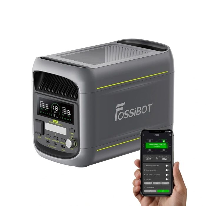 Centrale électrique portable - FOSSIBOT - F1800 - 1024Wh - 1800W (pic 2700W) - Charge rapide 0–80% en 49 min
