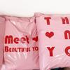 100Pcs/pack Plastic Mailing Bag THANK YOU Heart Pattern Envelope Courier Bag PE Waterproof Thicken Express Postal Packaging Bags