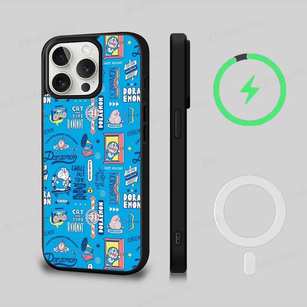 Cute Cartoon-u-Doraemons-t For Magesafe Magnetic Wireless Phone Case For IPhone 17 Pro Max Air 13 12 Mini 16 15 14 11