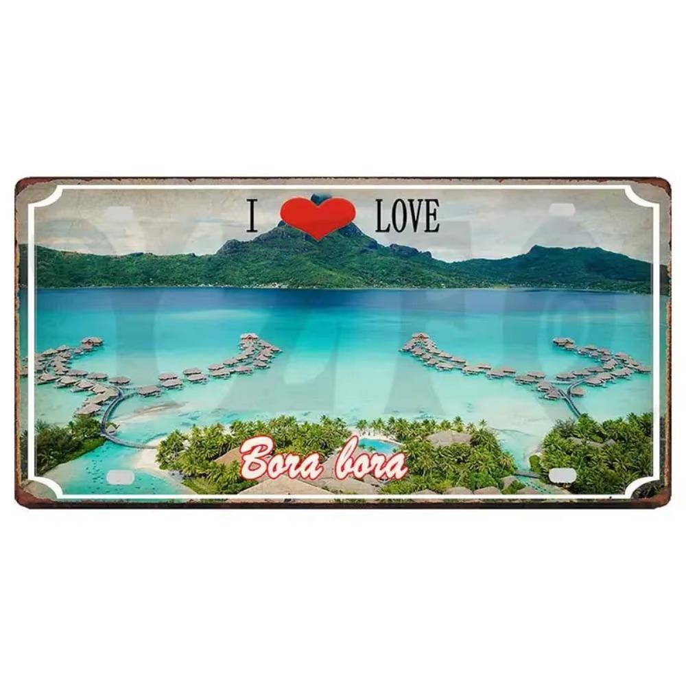 Flag Metal Retro Signs with Aesthetic Appeal Ideal Travel Souvenirs To Beautify Wall Decoration In Home Showcasing Vintage Style