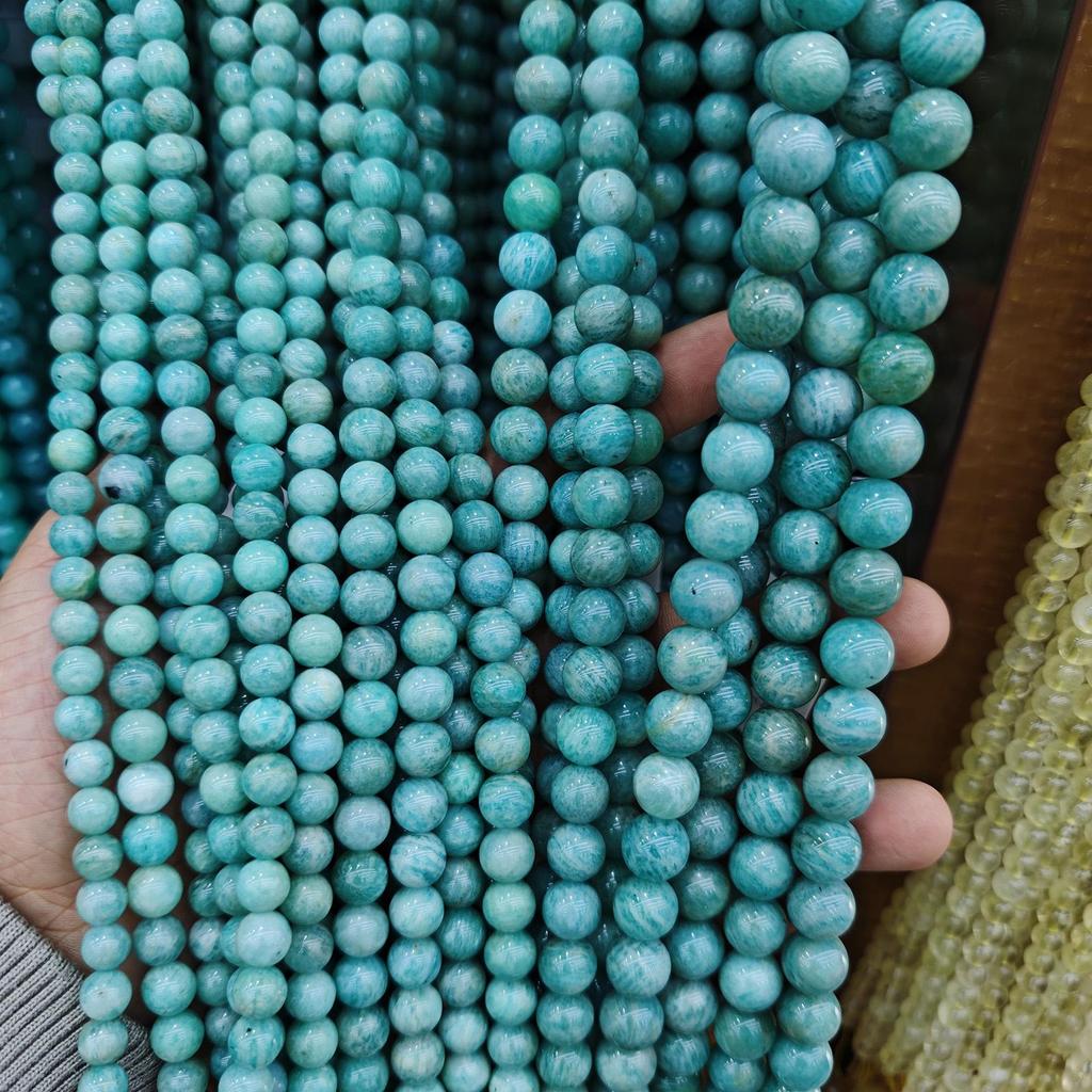 Серия «Синий» Бусины из натурального камня Аквамарин и Голубой кружевной агат для изготовления украшений своими руками