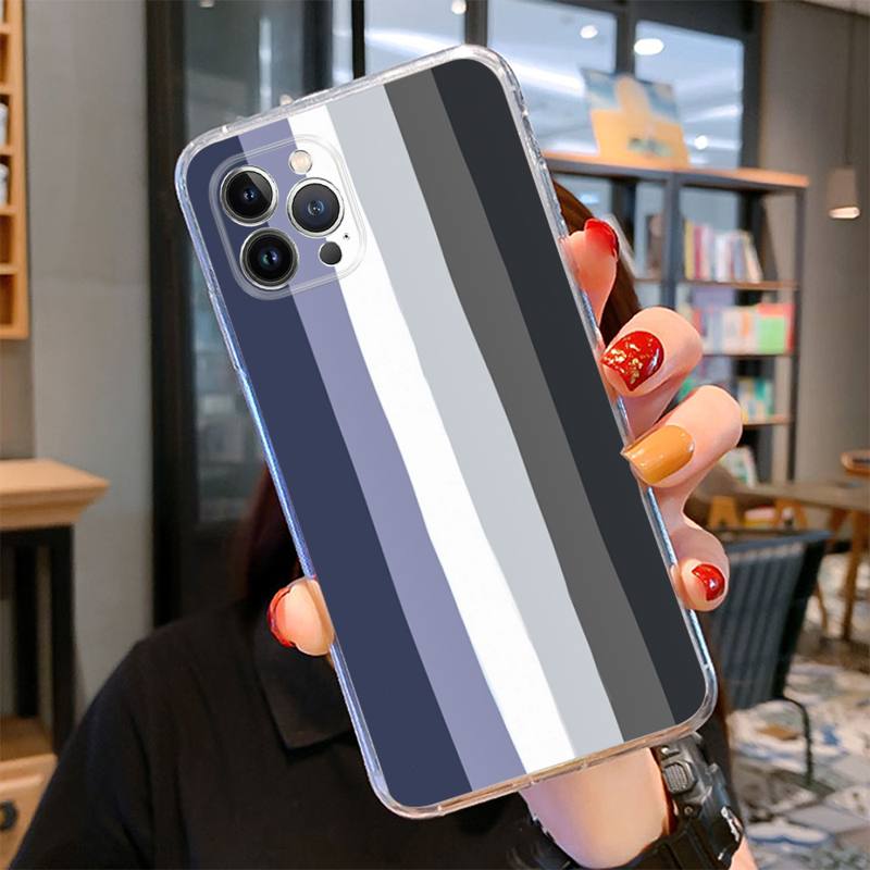Красочный чехол-полоска радуги для iPhone 14 13 12 11 Pro Max XS X XR SE 2020 6 7 8 Plus Mini Прозрачный корпус