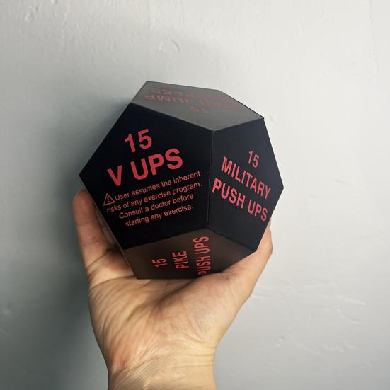 Fitness Dice Pocket Size Multi-sides Exercise Decision Dice Home Gym Workout Dice Stress Relief Toy Men Women Athletes Sports Enthusiast Gift