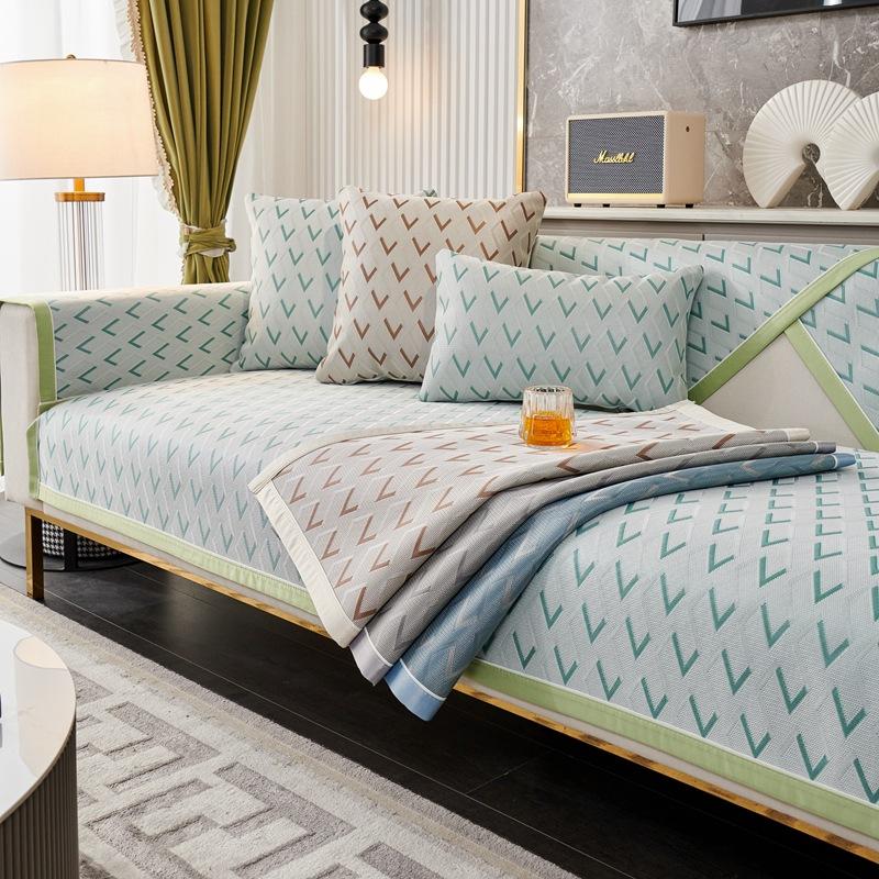 Подушка для дивана из ледяного шелка, летняя нескользящая ткань, летний спальный коврик, дышащая подушка, не царапающая подушка