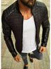 Мужская кожаная куртка на молнии со стойкой - Однотонная, повседневный европейский и американский стиль для осени/зимы 2023