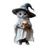 Car Mirror Hanging Decoration Cartoon Witch Cat/Kids 2D Flat Acrylic Pendant Halloween Car Rearview Mirror Ornament
