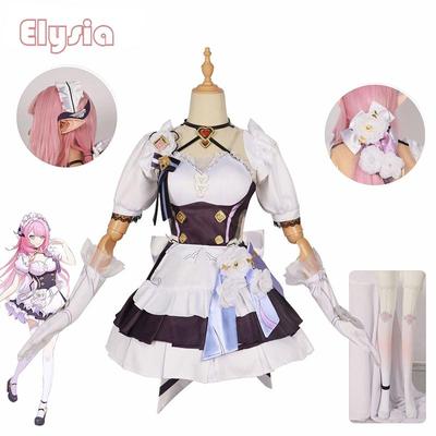 Костюм горничной Ysir Elysia Honkai Impact 3, набор игровых костюмов для косплея на Хэллоуин