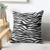 Black White Simplicity Cushion Cover Natural Linen Organic Fabric Double-Sided Printing Breathable Perfect For Home Decor