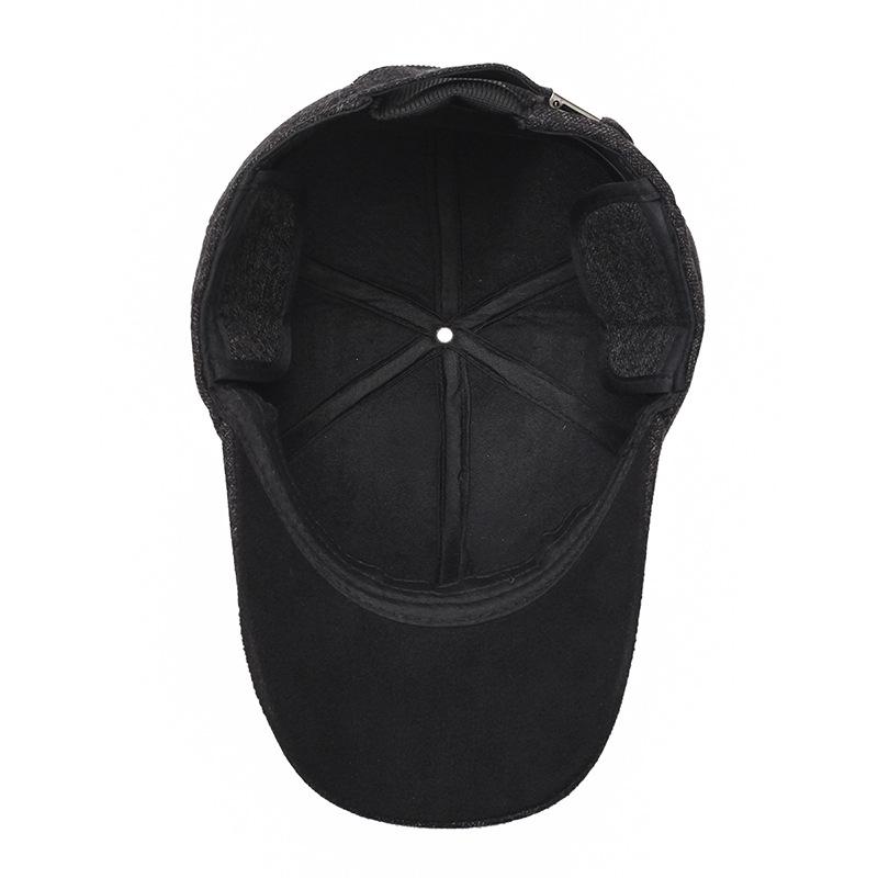 Бархатная толстая защитная ухо теплая утепленная бейсболка осенне-зимняя мужская кепка для среднего возраста
