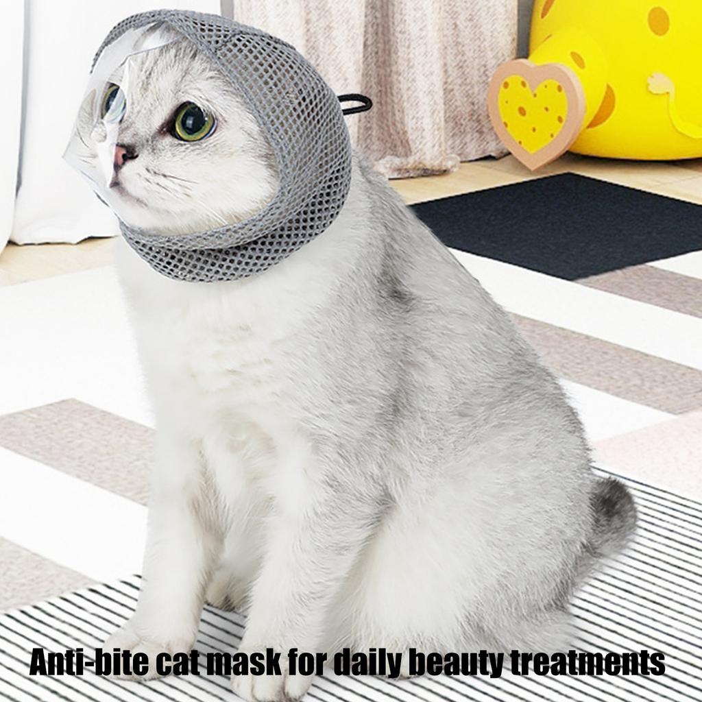 Прозрачные намордники против укусов для кошек и маленьких собак во время стрижки когтей для безопасного ухода и защиты владельцев