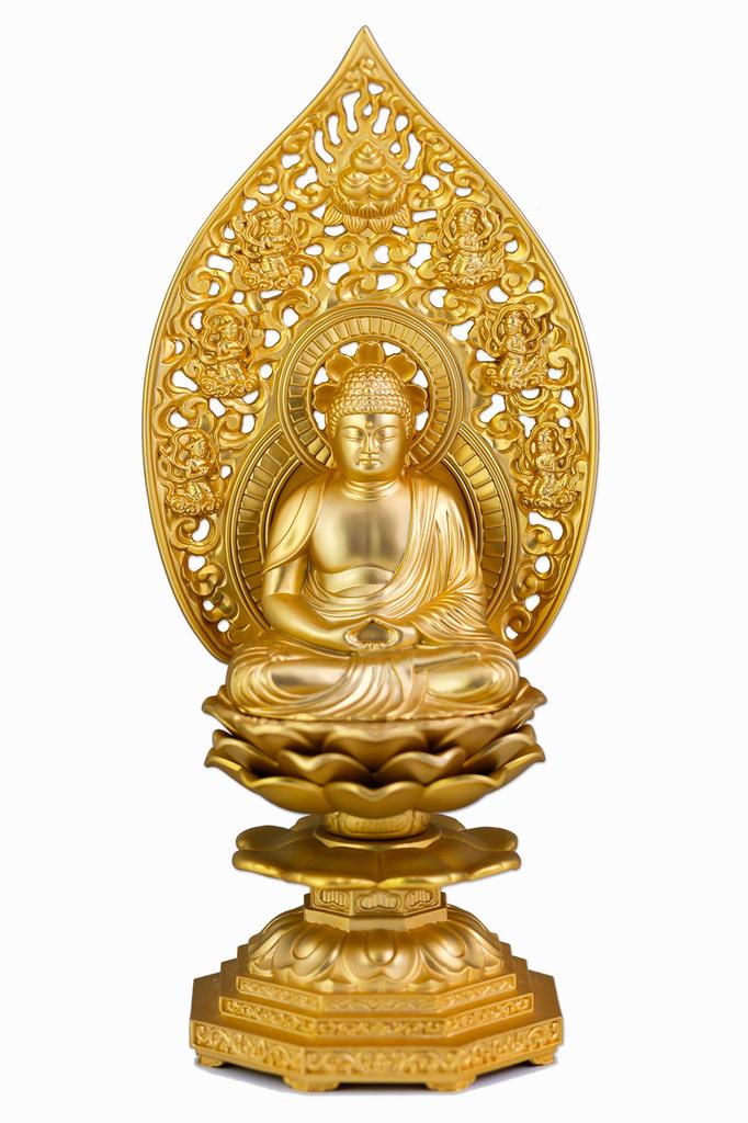 Buddha Statue Shaka Nyorai Seated Statue 18cm Makita Shuun Takaoka Copperware Nyorai (gold Plated/24k Gold) Sculptor Model "Soto, Rinzai, Tendai"