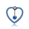 Women Heart-shaped Hollow Gifts Belly Button Ring Belly Piercing Body Jewelry Love Navel Ring