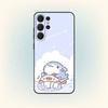 Милый и забавный мультяшный акула Чехол для телефона Для Samsung S26,S25,24,23,22,30,21,10,9,Ultra,Plus,Lite,Черный Мягкий чехол