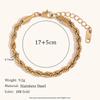 La. Muses Fried Dough Twists Chain Figaro Chain Stainless Steel Women's Bracelet Fashion Waterproof Jewelry Gifts
