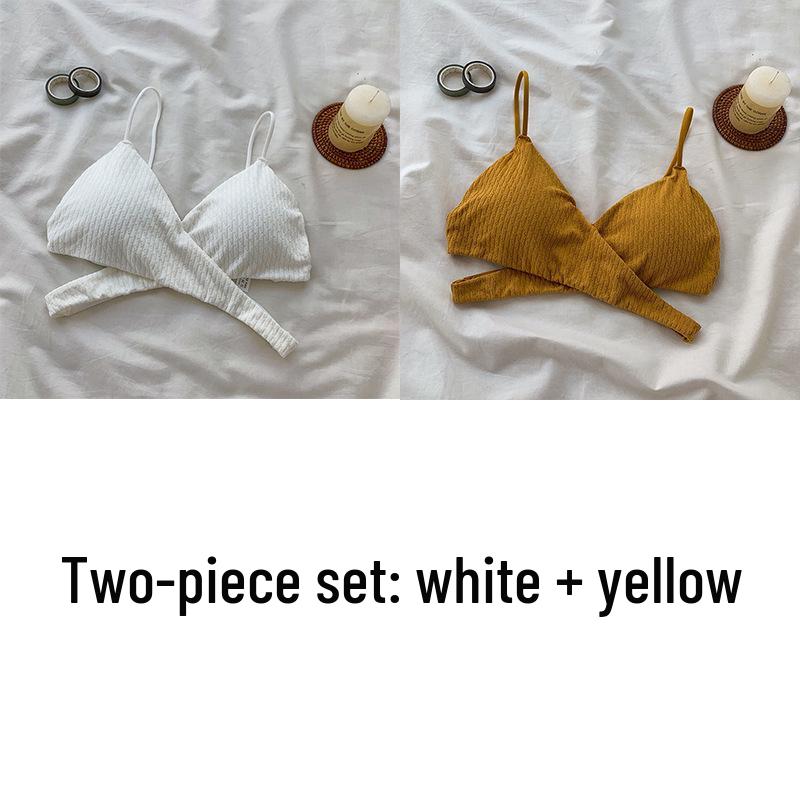 Cross-Back Spaghetti Strap Tube Top with Chest Pads - Sexy Strapless Hollow-Out Base Layer for Women