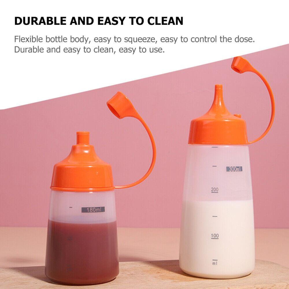 Transparent Squeeze Sauce Bottle Plastic Squeeze Bottle New Mini Condiment Bottle