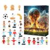 2024 Countdown Advent Calendar Soccer Kit, 24 Days Building Advent Calendars Soccer Party Favors Sports Birthday Christmas Supplies
