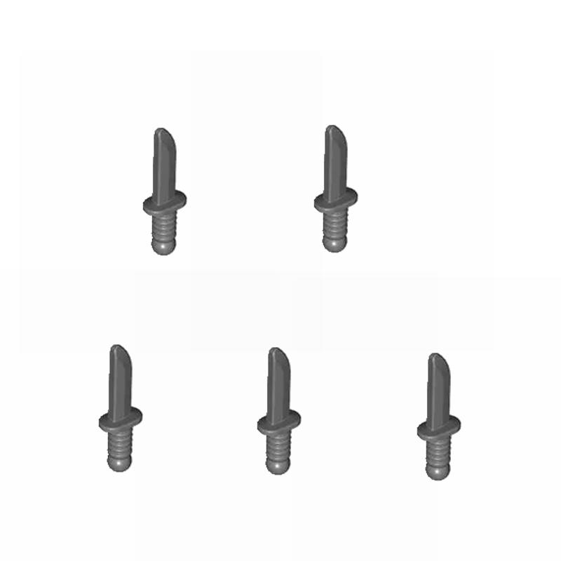 5PCS/SET MOC Creative Figures Weapons Sword Helmet Bow Building Blocks Bricks for DIY Gifts 98370 95673 4499 3846 2587