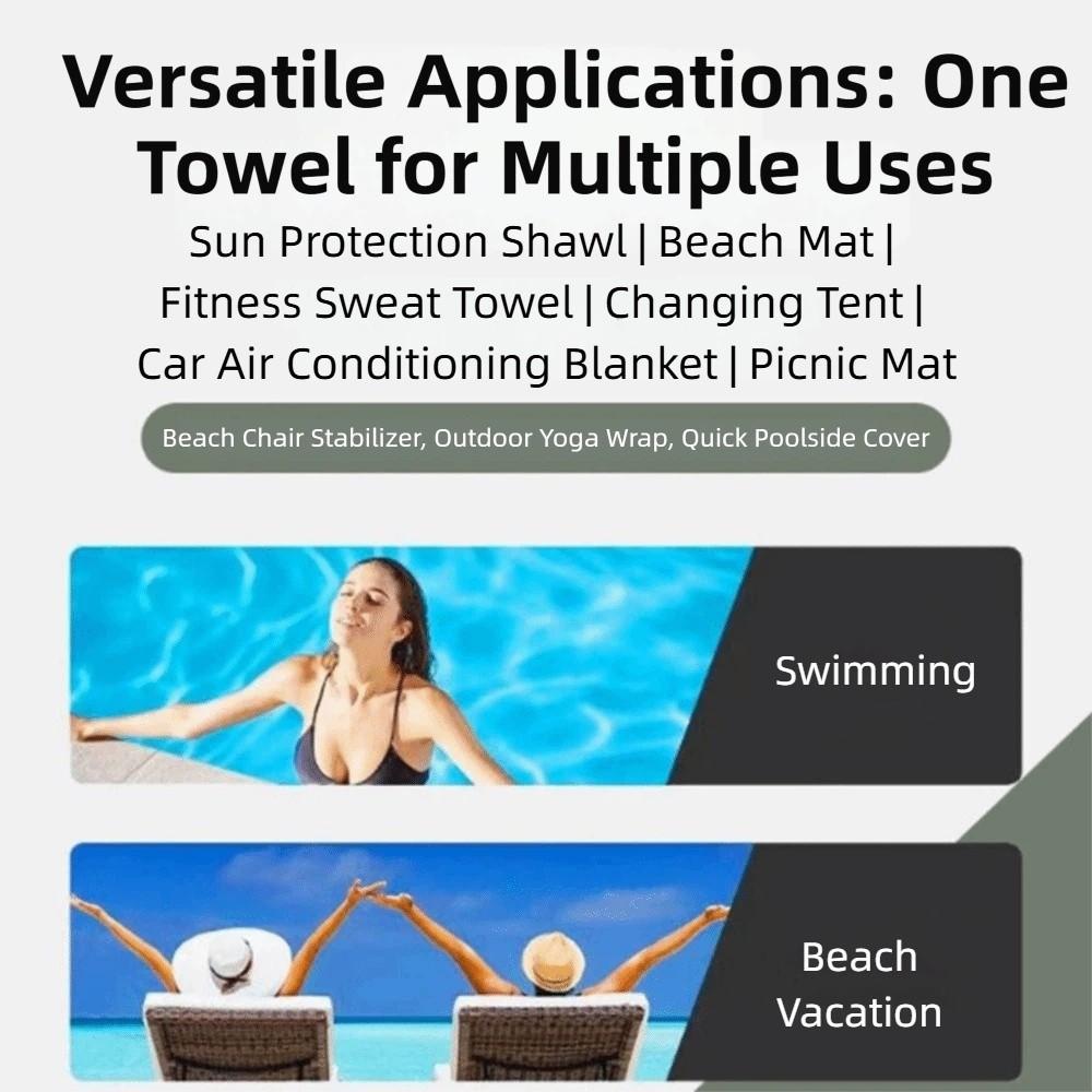 Sand Free Magnetic Bath Towel Portable Quick Dry Towel Gifts Beach Towel Outdoor Use