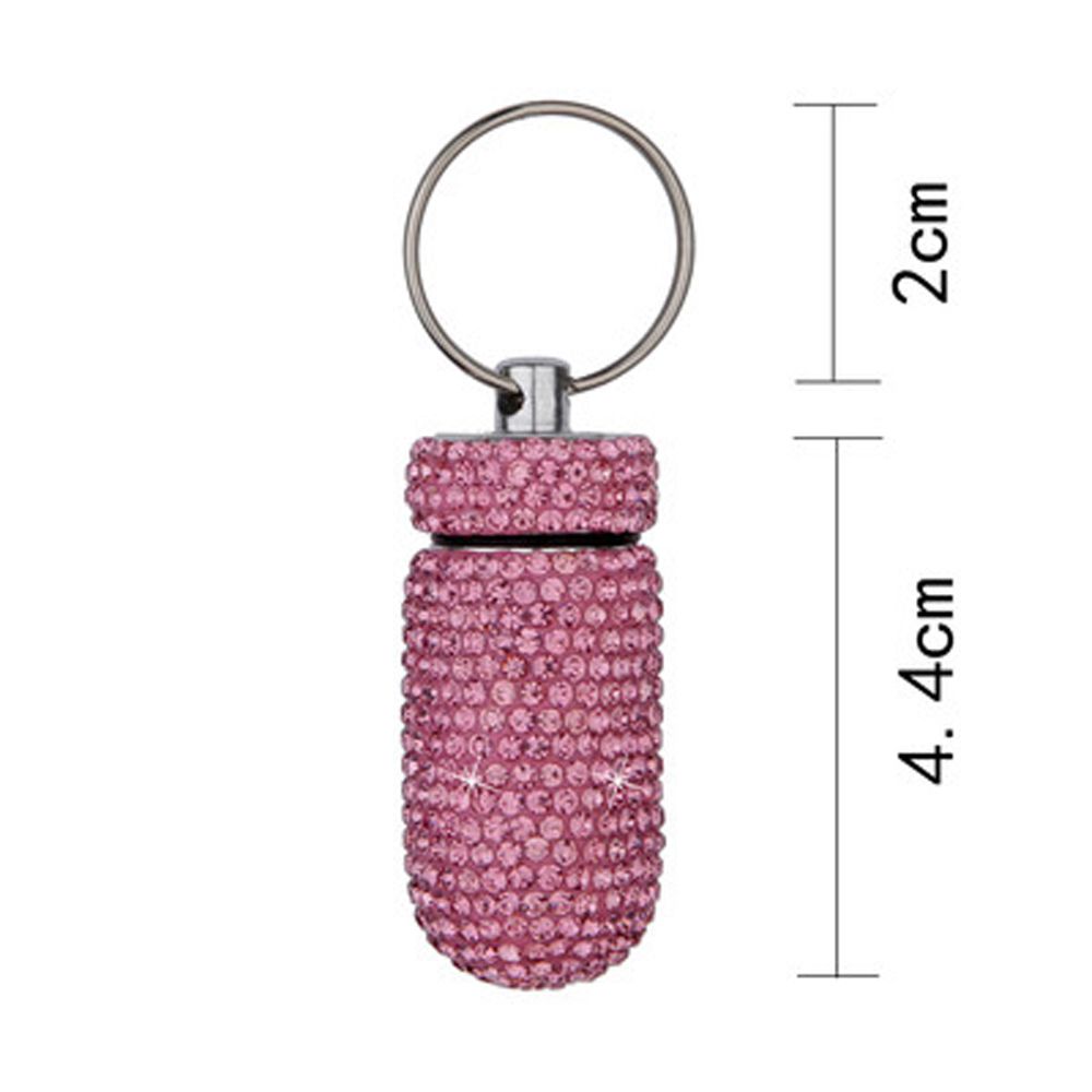 Водонепроницаемый контейнер для хранения гранул, блестящий флакон с лекарствами, брелок для ключей, капсулы, органайзер, дорожный футляр для таблеток