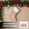 5pcs Imitation Linen Christmas Socks Christmas Socks Gift Bags Christmas Socks Gift Bags