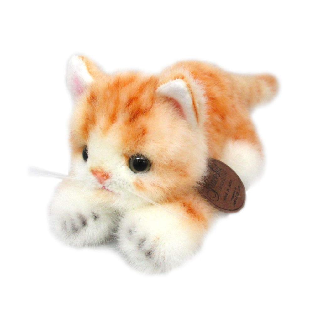 Sanei Boeki Graceful Reproduction Котенок Мия Золотой Ползающая Плюшевая Игрушка, 9 см в высоту, Сделано в Японии