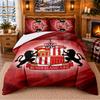 Printed 3Pcs Bedding Set Sunderland Pattern Bed Sheet Pillowcase For Bedroom Decor