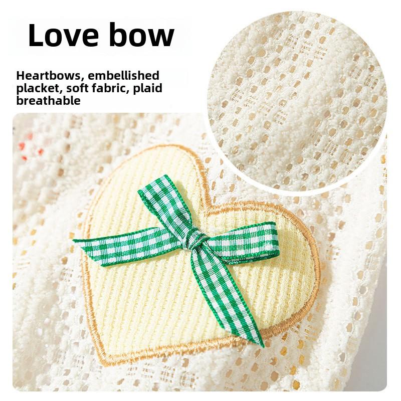Summer Cute Love Bow Two-legged Dog Sling Small and Medium Dog Teddy Cat Than Bear Pet Dog Clothes