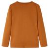 Детская футболка с длинным рукавом коньячного цвета, 5 доступных размеров