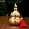 1PCS Brass Gourd Ornament: Open-Top Chinese-Style Brass Feng Shui Gourd—Desktop Wealth-Bringing Carved Feng Shui Decorative Item