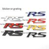 1 Pcs 3D Metal RS Logo Car Emblem Rear Trunk Sticker Sport Version Modification Car Styling