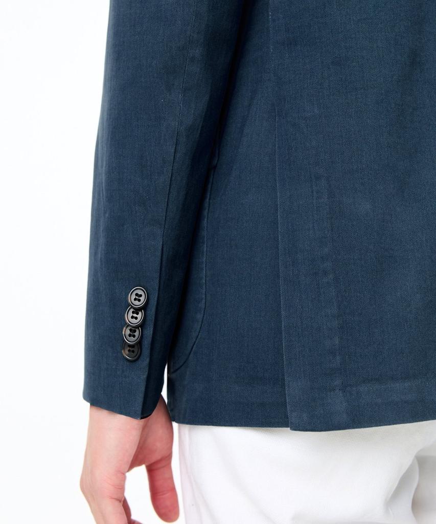Man On The Boon Stretch Cotton Garment Washed Jacket_Navy 4714102002