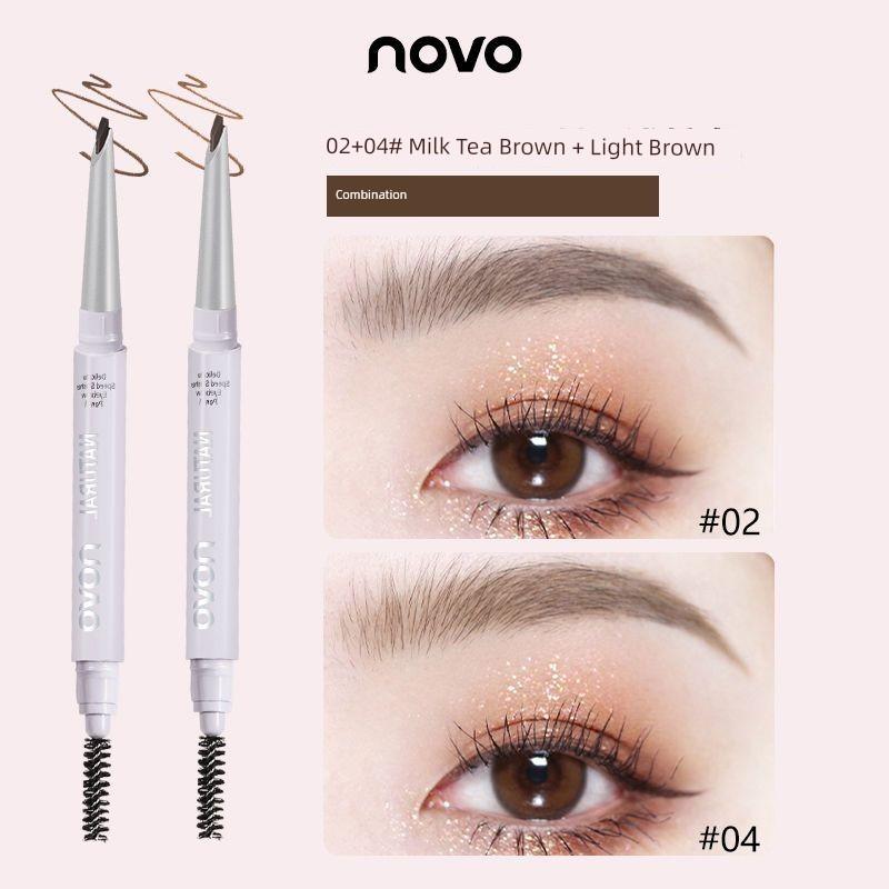 Novo Automatic Cut-Free Eyebrow Pencil Cut Eyebrow Pencil Long Lasting Waterproof Non-Decolorizing Distinct Look Wild Eyebrow Newbie Beginner