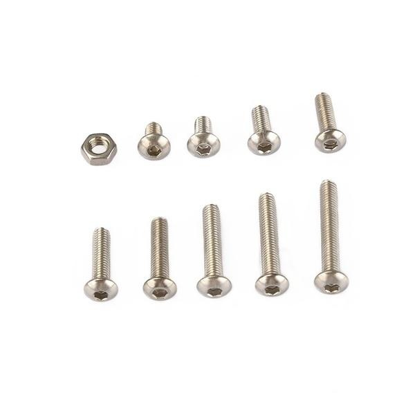 340PCS/SET M3 Stainless Steel Hex Socket Screws Nut Set With Box nut sock metic nut and bolt assortment thumb screw m3 color