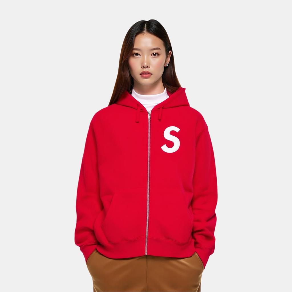 Supreme FW23 Week3 S Logo Zip Up Hooded Sweatshirt Jacket 'Green' Men's SUP-FW23-071