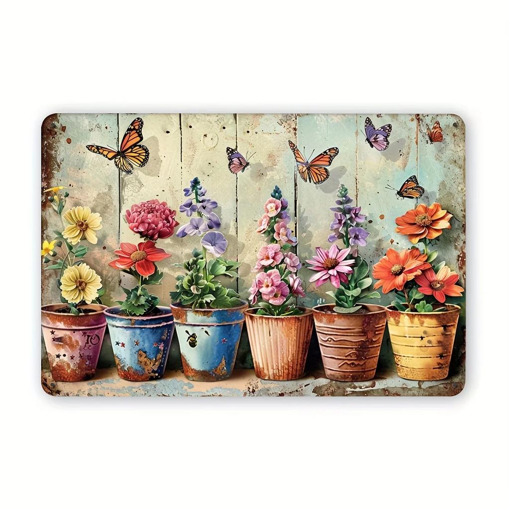 Vintage Bird Cactus Flamingo Metal Tin Sign Wall Art for Home, Bar, Garage & Garden Decor | Easy-Hang Vintage Animal Design