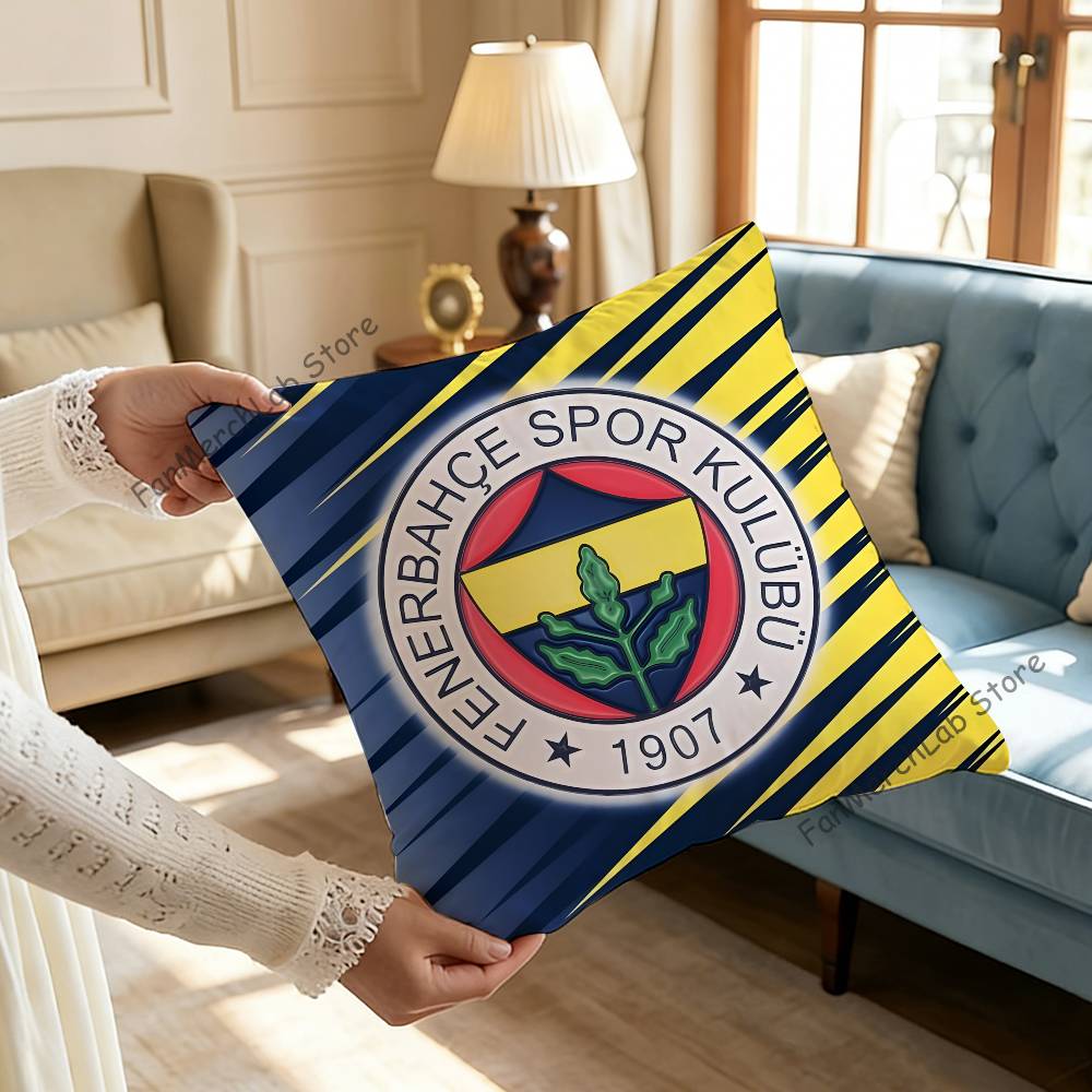 Turkey FFenerbahceSE Pillow Case Ultra Soft Skin Friendly Fabric Cloud Like Comfort Concealed Zipper