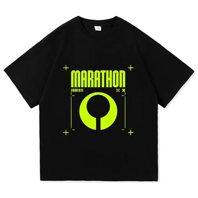 Game Marathon Design Graphic TShirt Unisex Streetwear Short Sleeve Fashion Loose Male Tshirts Summer Oneck Unisex Women Tees Top