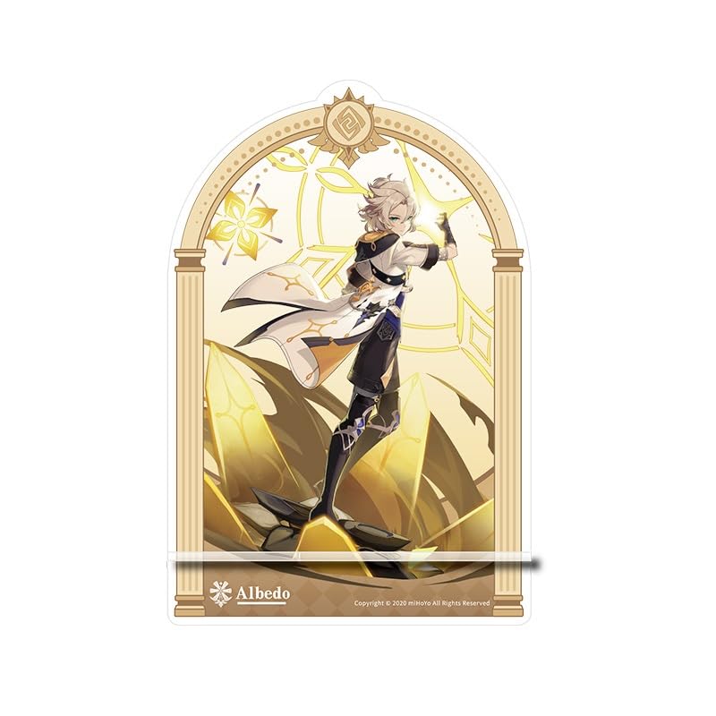 Официальные товары Genshin Подставка для смартфона Стоящая акриловая подставка Genshin (Альбедо, Белый Ребенок)