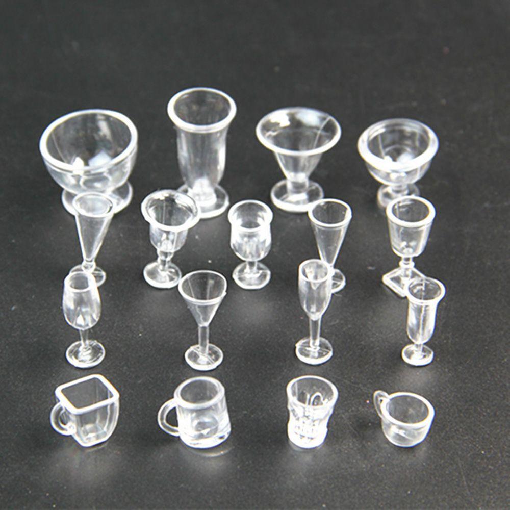 Acrylic Doll Kitchen DIY Toys Simulation Cookware Mini Cup Miniatures Goblet Ice Cream Bowl