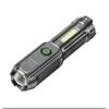 High Power LED Flashlight USB Rechargeable Torch Portable Zoomable Camping Light 3 Lighting Modes Use High Strength  Material