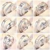 Couple Rings A Pair of Simple Crown Zircon Couple Rings for Men and Women Open Wedding Diamond Rings